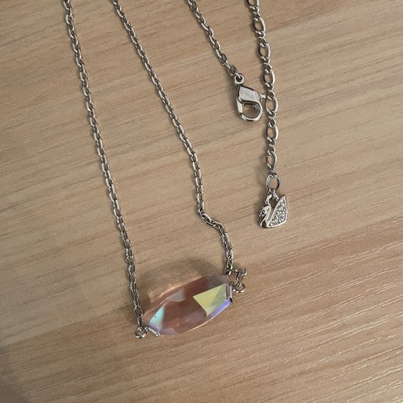 Swarovski Pink Crystal Pendant Necklace - Picture 3 of 5